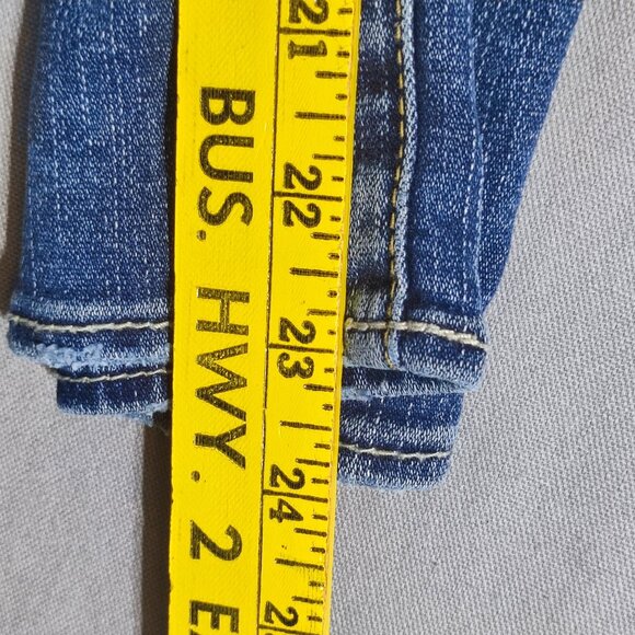 Silver jeans women's size 24 medium washed denim blue Aiko Capri Vintage Y2K - Picture 12 of 14